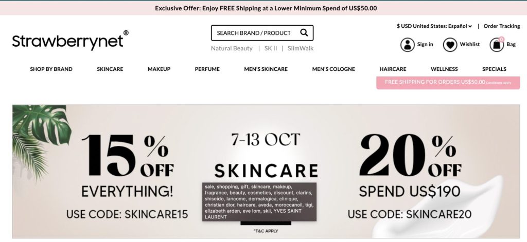 Strawberrynet USA : Beauty, Skincare, Makeup, Perfume, Haircare