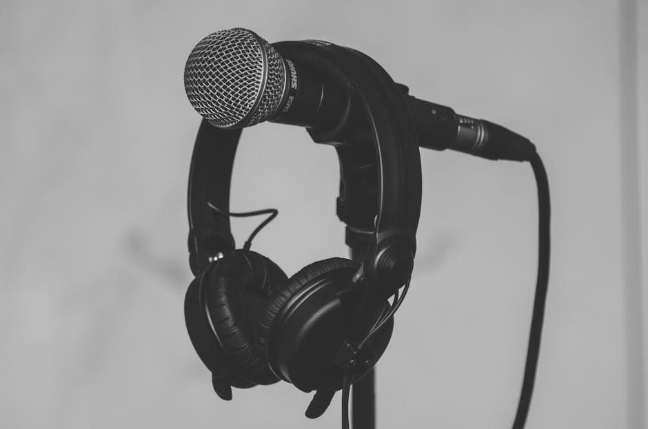 audio production headphones microphone
