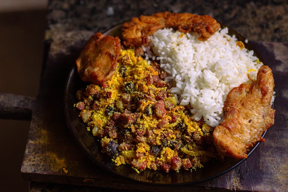 Baião de dois cheese beans rice