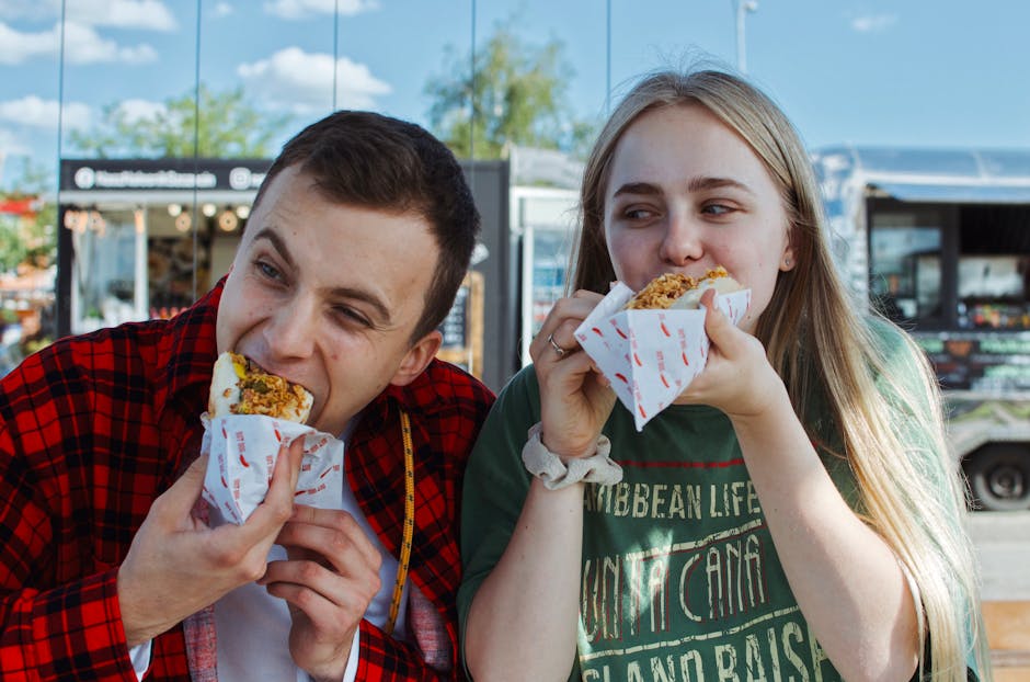 Couple enjoying local Spanish food