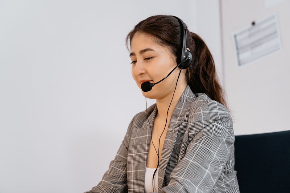 customer service representative handling whatsapp messages
