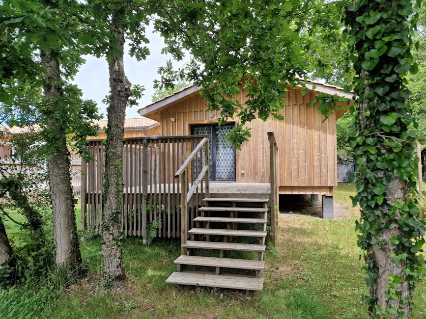 eco lodge forest cabin france nature