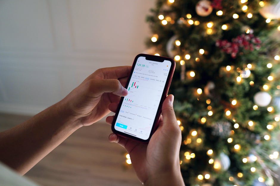 French person reviewing finance app on phone
