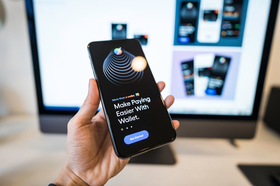 modern banking app interface on mobile phone