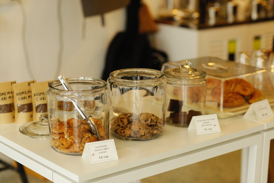 modern Paris cafe with healthy snack display