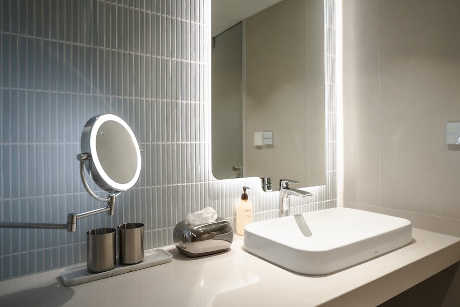 modern white IPL device with clean design in bathroom setting