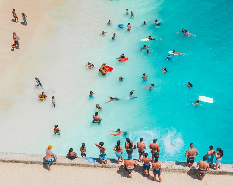 people enjoying sustainable beach day in Brazil
