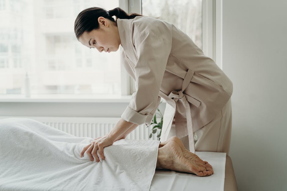 person relaxing at urban wellness center in Spain