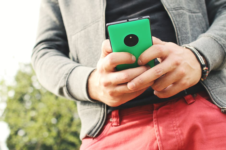 person using smartphone outdoor Barcelona