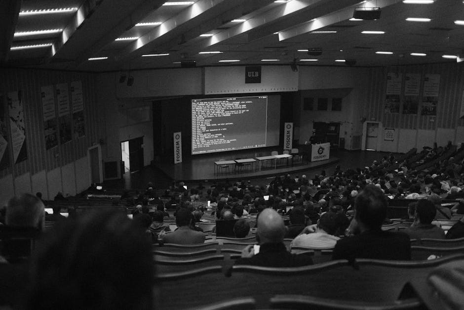 Polish technology conference crowd
