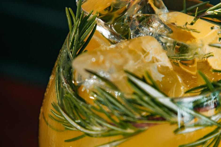 premium mocktail garnish fresh herbs