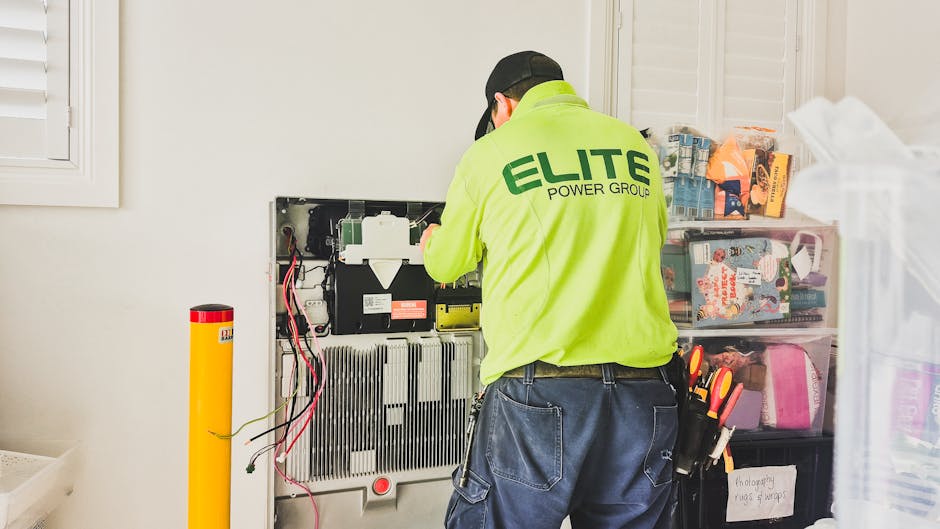 residential solar installation with battery storage unit