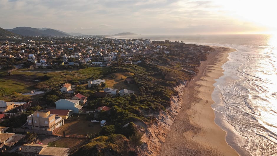 small coastal town beach sunrise Brazil