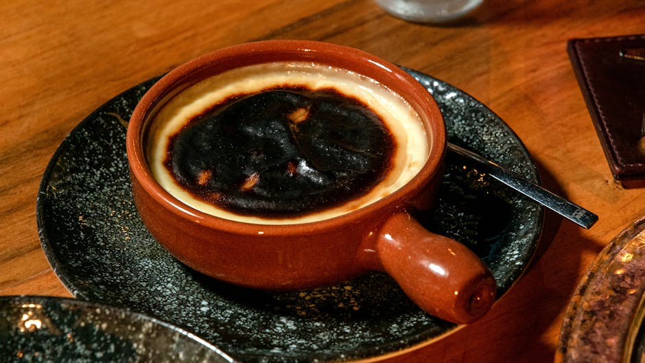 traditional Spanish Basque cheesecake on plate