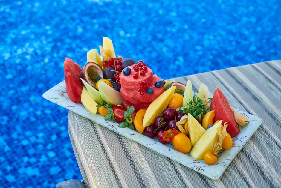 tropical fruit dessert platter