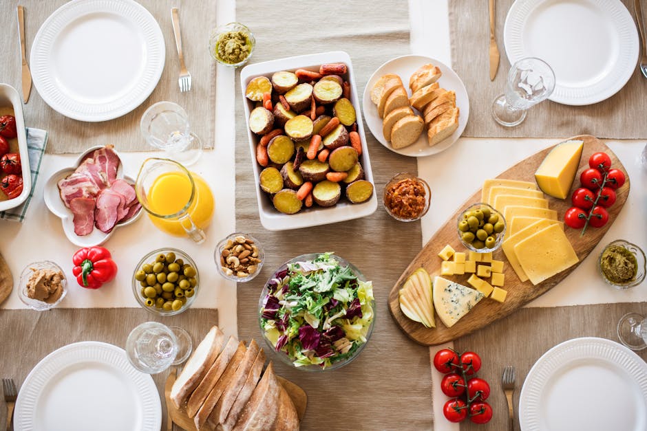 variety of functional food products on table