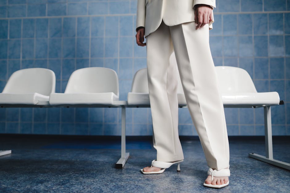 Woman wearing minimalist high-quality outfit